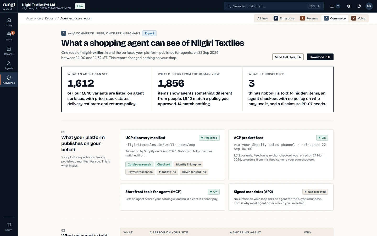 rung1 screen: The agent exposure report